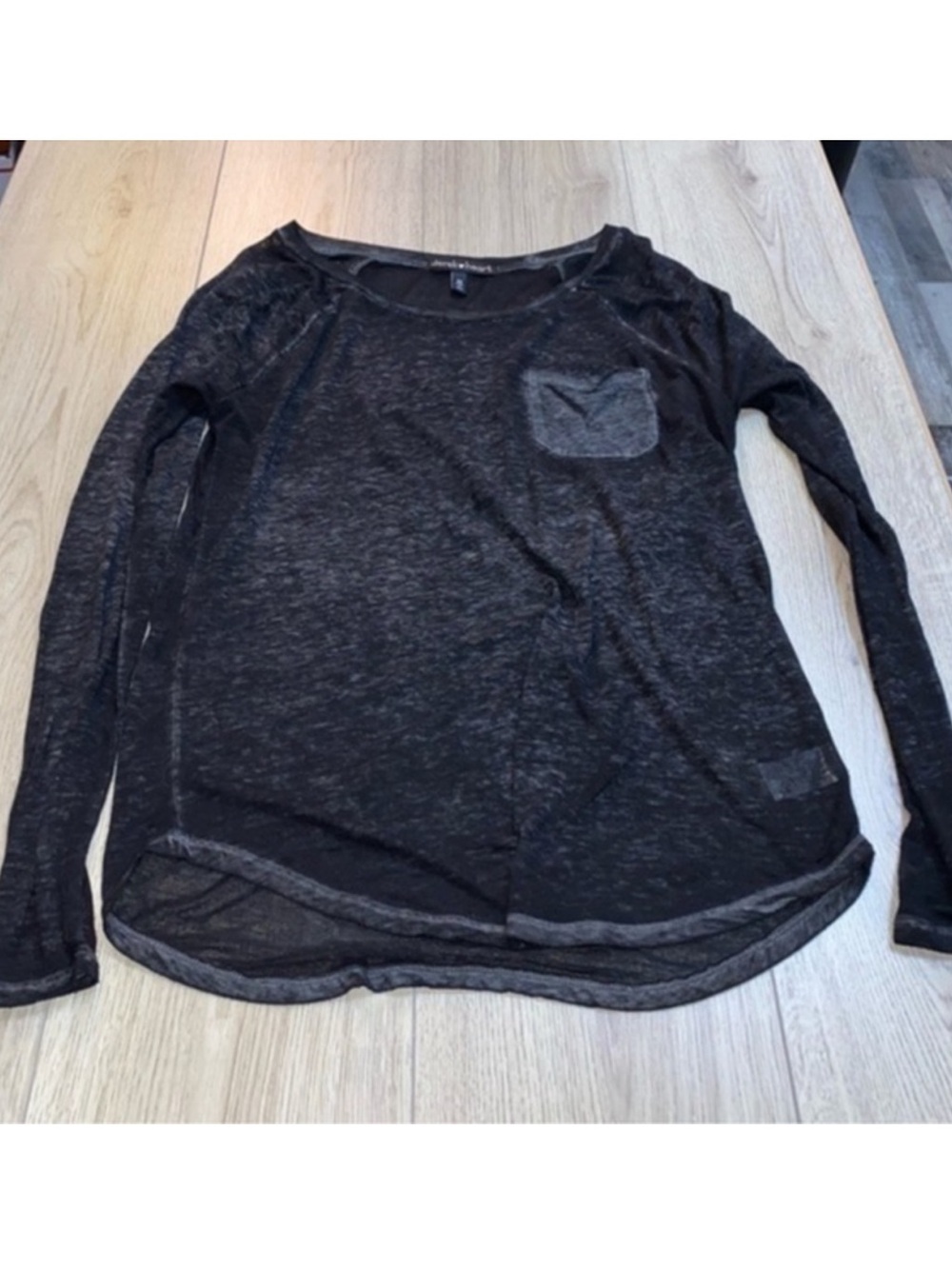 Derek Heart black Long Sleeve Tee shirt top